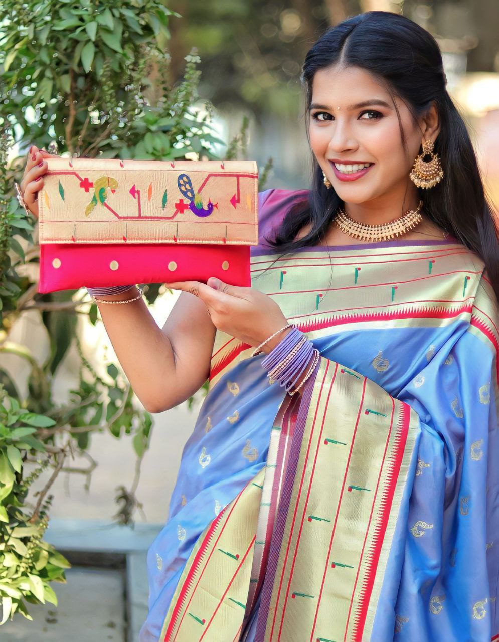 Buy Women's Banarasi Silk Bag ,handmade Saree Bag, Girl's Shoulder Purse,  Gift Bag, Return Gift Item, Indian Wedding Bag, Shagun Bag Online in India  - Etsy